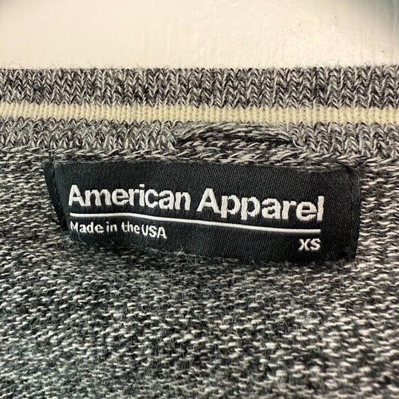 American Apparel Sweater Womens XS Gray Knit Pullover Long Sleeve Combed Cotton - Picture 3 of 6